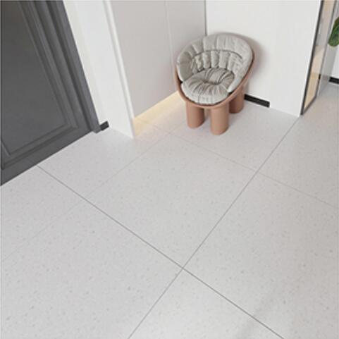 30*30cm self-adhesive floor, white marble with a hint of terrazzo, bedroom, kitchen, bathroom, living room, office, shopping mall interior decoration, floor renovation, rental house floor, old house renovation, cement grey retro