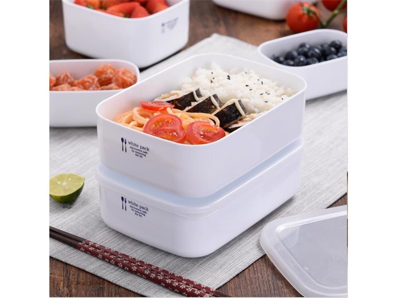 日本进口nakaya清新白保鲜盒冰箱冷藏干物收纳盒可微波加热收纳盒【700ml】详情图11