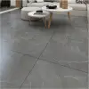 60*60cm self-adhesive floor, grey marble with white stripes, bedroom, kitchen, bathroom, living room, office, shopping mall interior decoration, floor renovation, rental house floor, old house renovation, cement grey retro Specification image