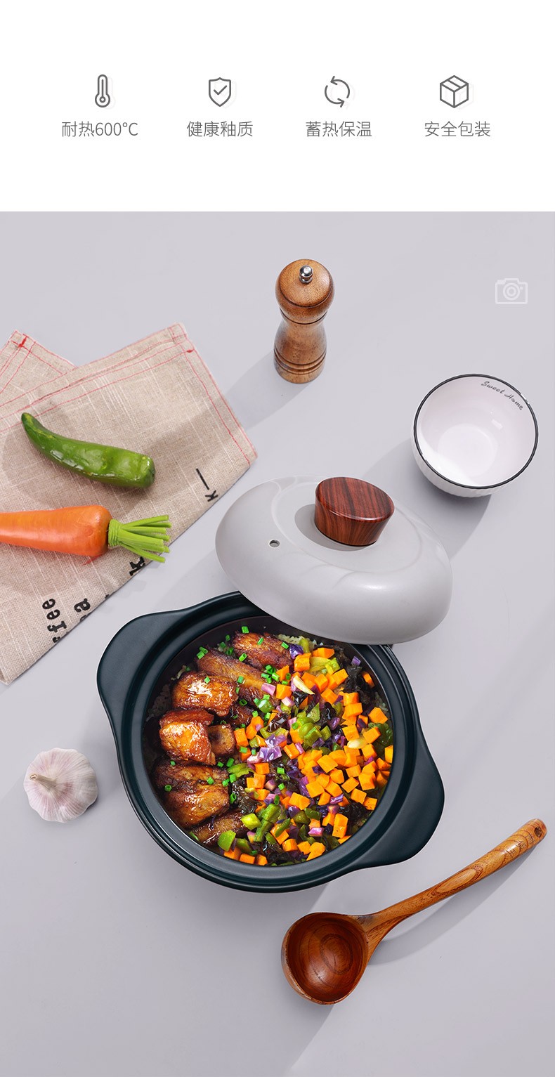 批发陶煲王耐高温陶瓷砂锅煲汤家用燃气炖锅日式陶瓷锅炖汤煤气灶砂锅汤锅煲汤锅详情11