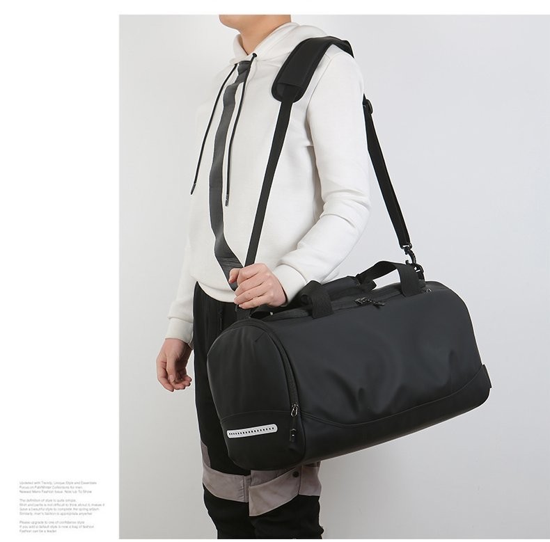 跨境手提旅行包防水皮膜干湿分离包游泳运动健身包多功能旅行背包详情图6