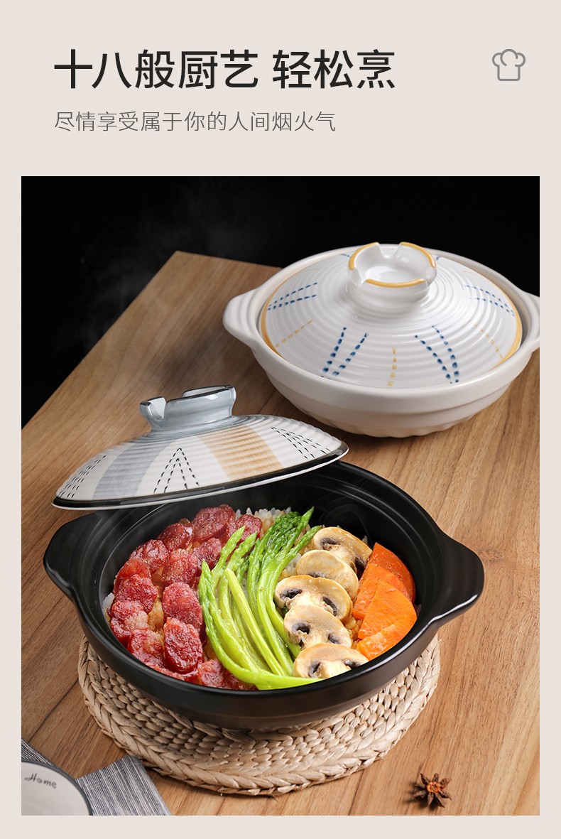 Pottery Pot King Ceramic Clay Pot 煲仔饭 Clay pot Soup braised Chicken small clay pot earthenware pot pic 11