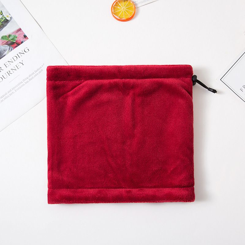 Jane Eyre Siyuan Cross-border Autumn and Winter Double-layer coral fleece head and neck cover for warmth and cold protection, thickened single-color scarf for men Application Scenario