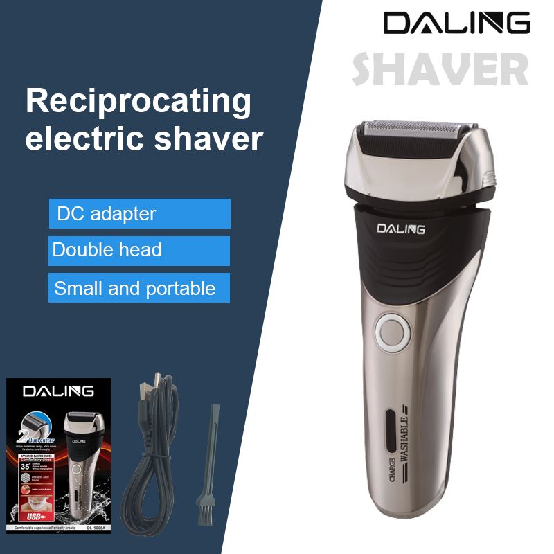DALING-9008A electric shaver, reciprocating razor, rechargeable men's beard razor, wholesale for export