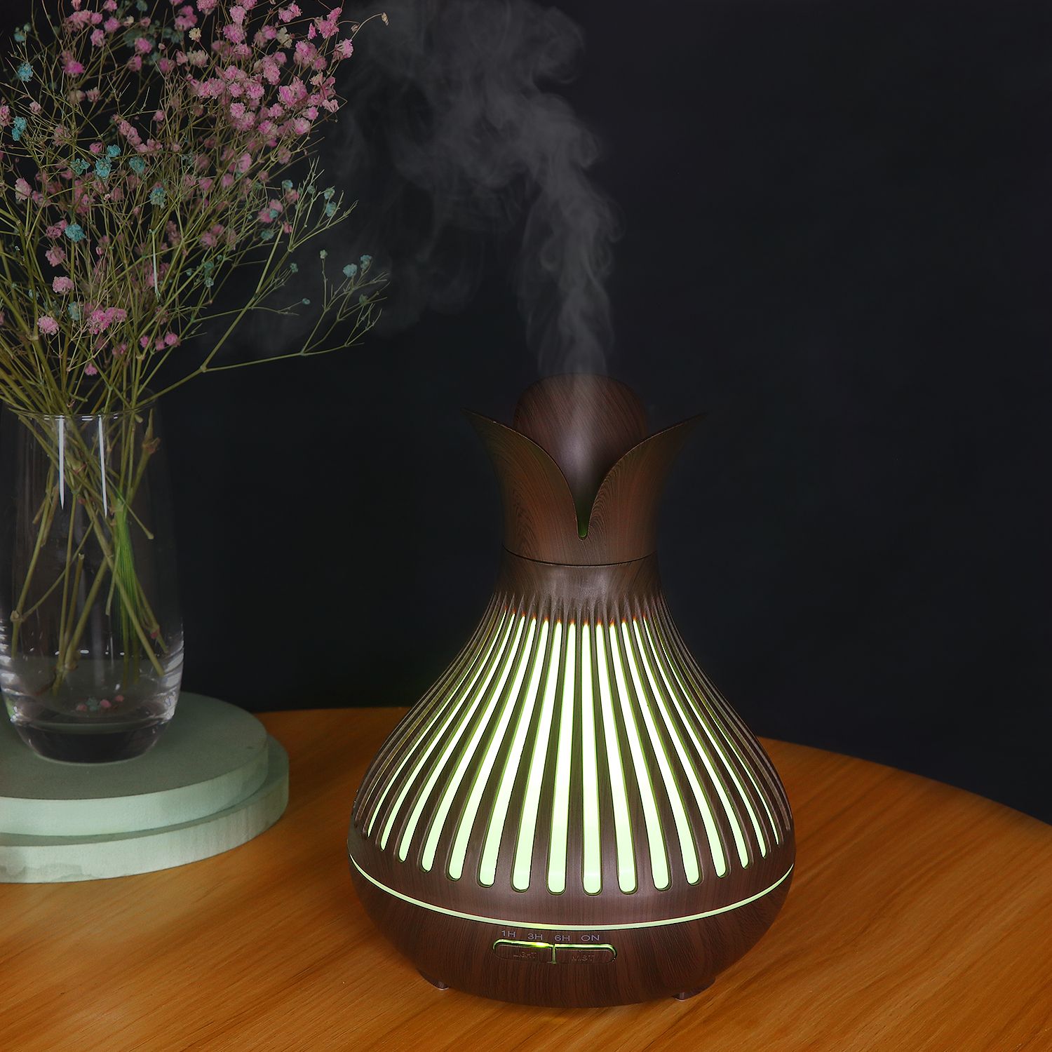 500ML wood grain color light aroma diffuser humidifier Specification image