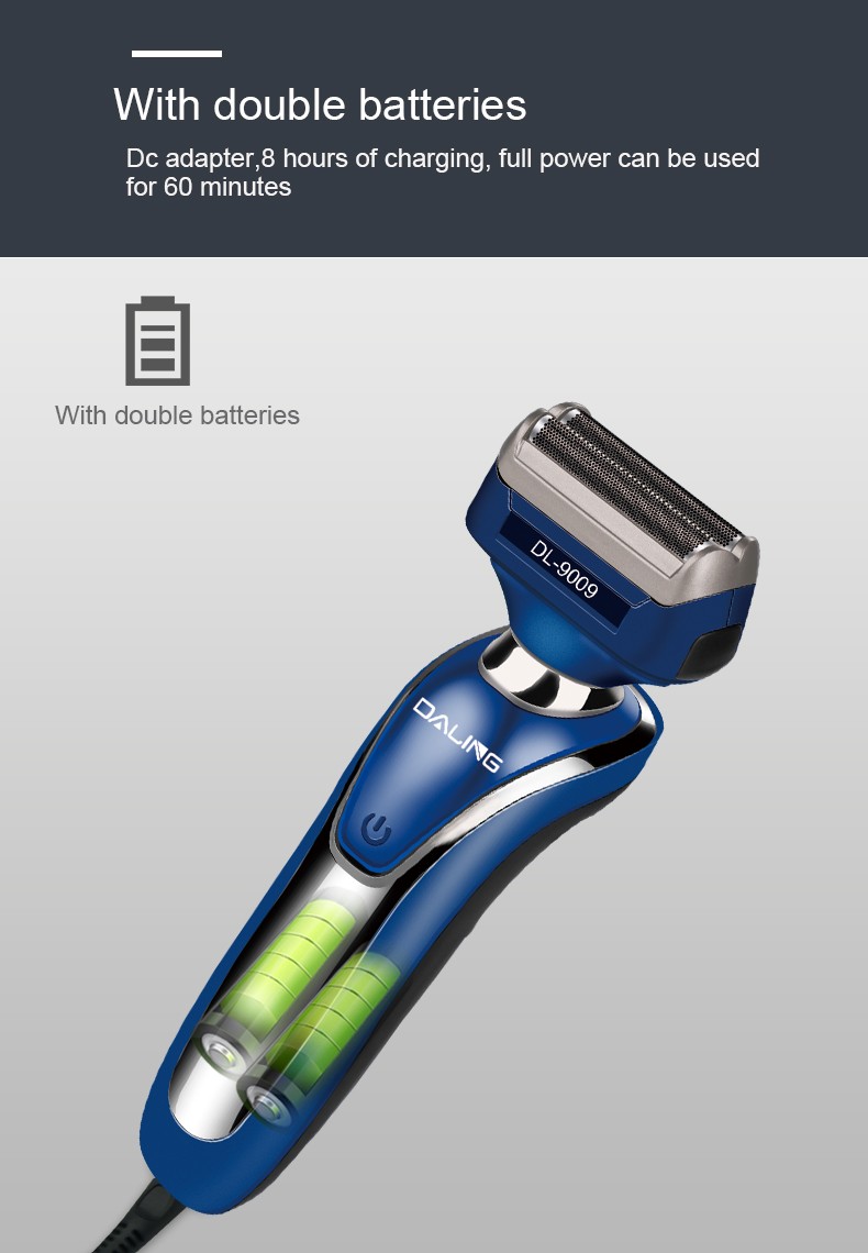 DALING-9009 Reciprocating electric rechargeable razor, three-in-one multi-functional hairdresser and nose hair remover for export wholesale detail image 5