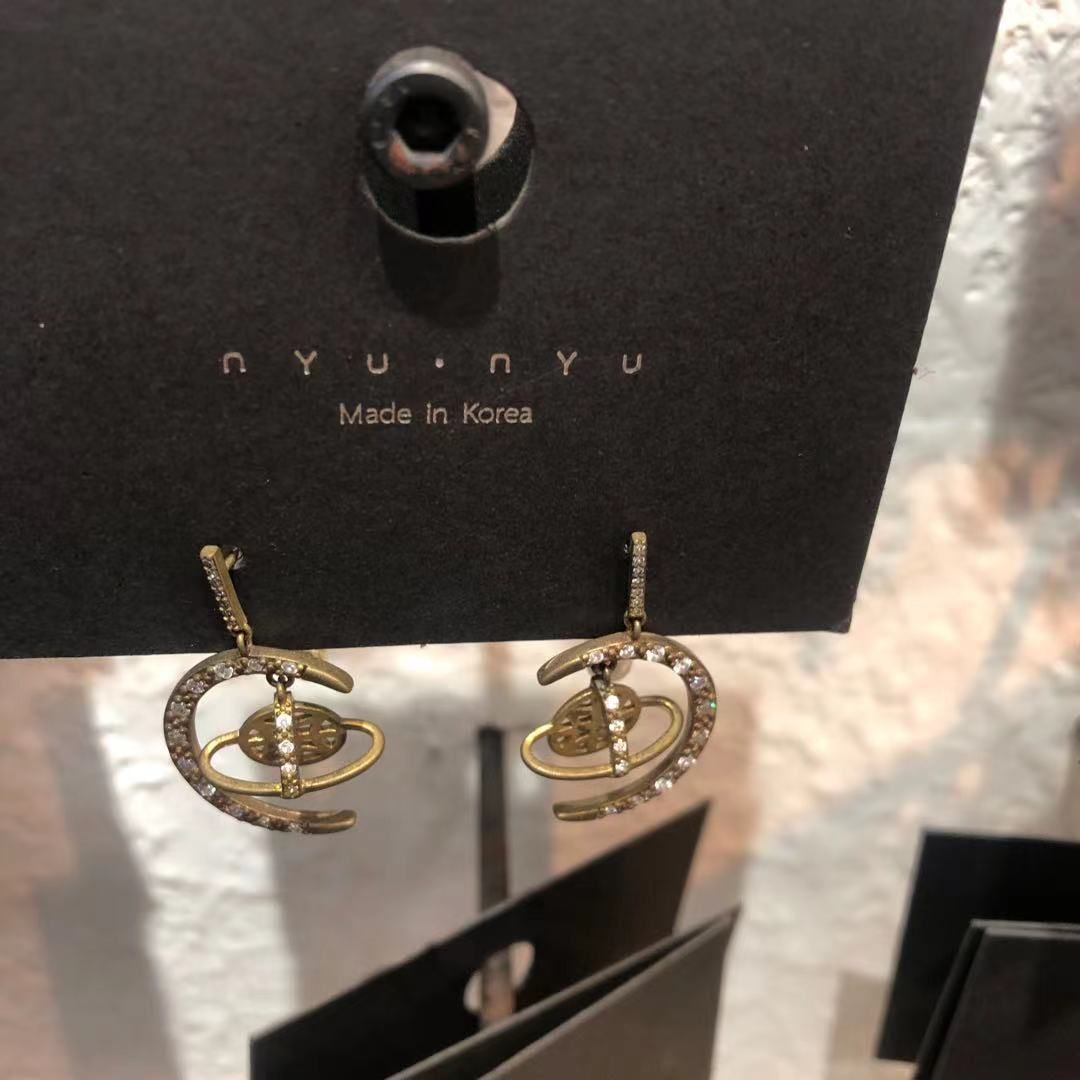 s9244#C字锆石C型配件点钻耳钉韩式系列铜百顺222