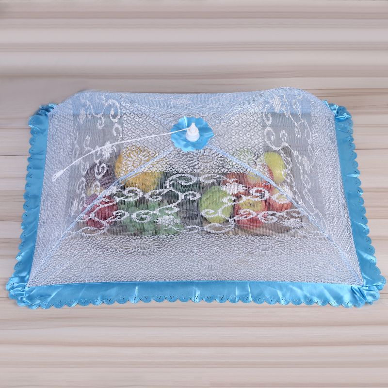 【厂家直销】菜罩圆形蕾丝花边菜罩家用折叠防尘防虫食物罩桌罩27