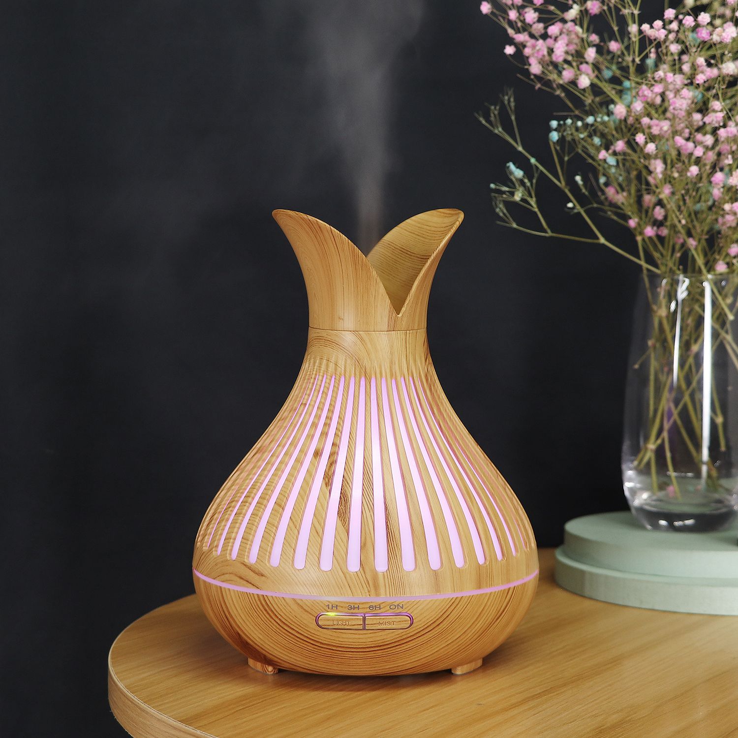 500ML wood grain color lamp humidifier aroma diffuser Application Scenario