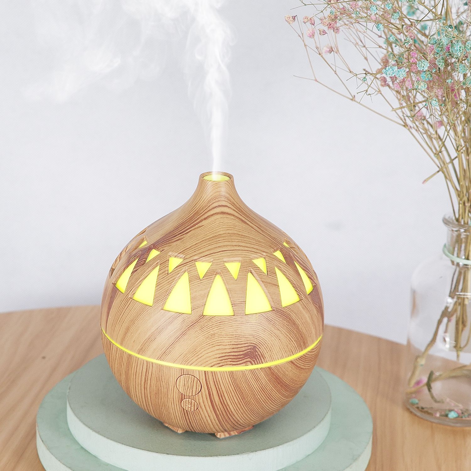 KP-5302 Wood Grain USB Color Light Humidifier Aroma Diffuser Application Scenario