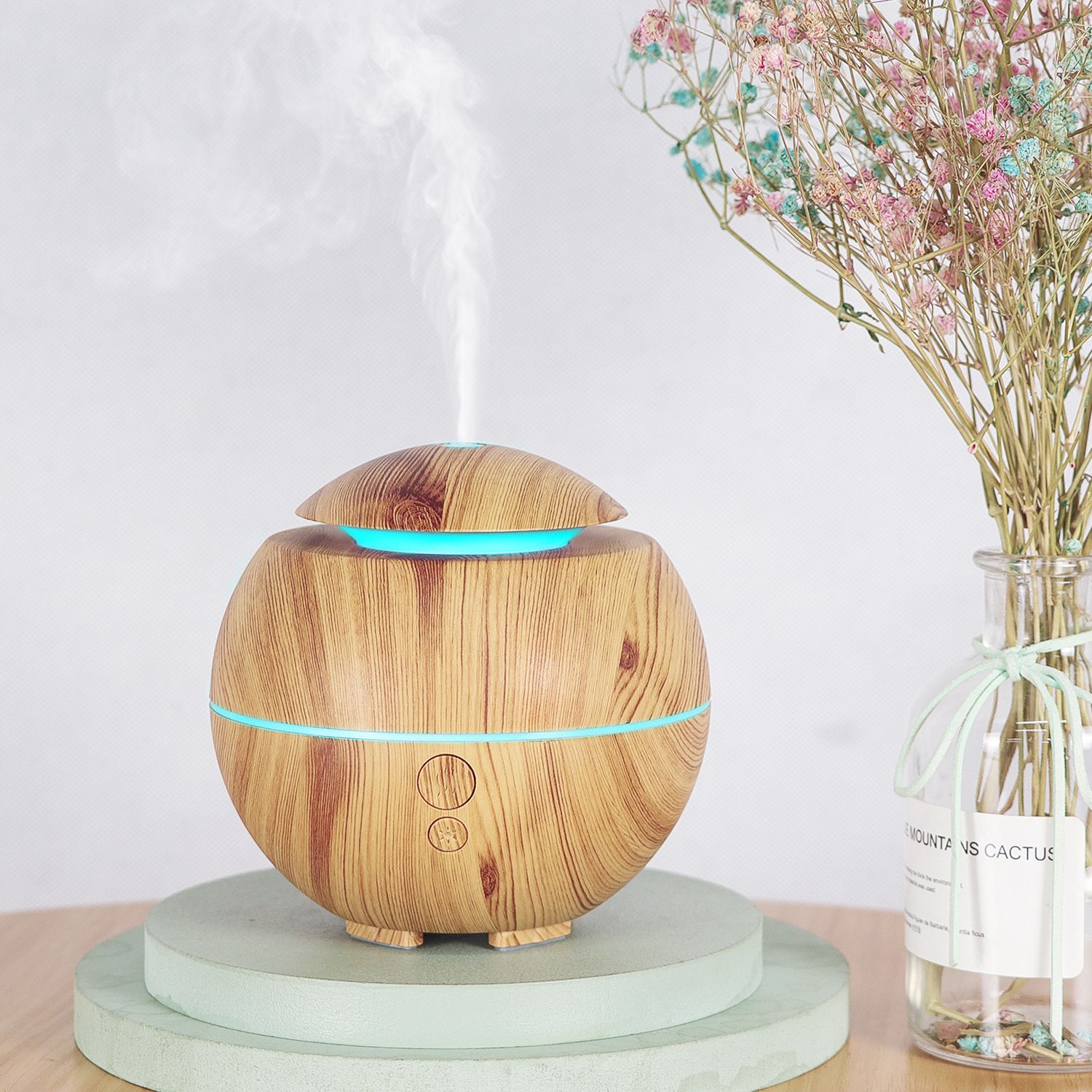 KP-5304 madera grano USB color lámpara aromaterapia humidificador details Picture