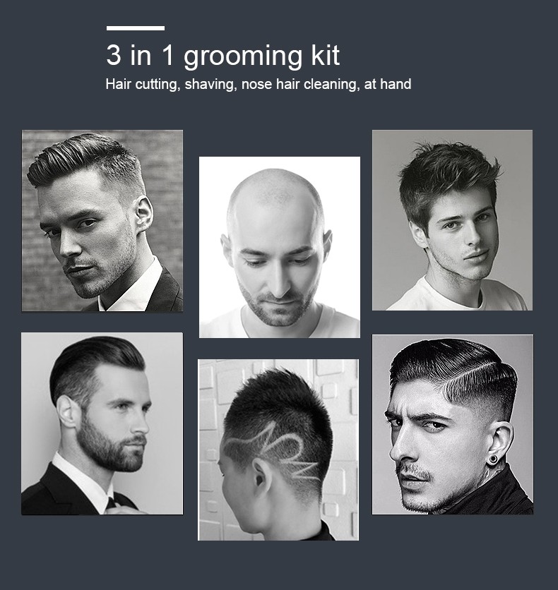 DALING-9013 Reciprocating electric rechargeable Razor, three-in-one multi-functional Hairdresser and nose hair remover for export wholesale detail image 3