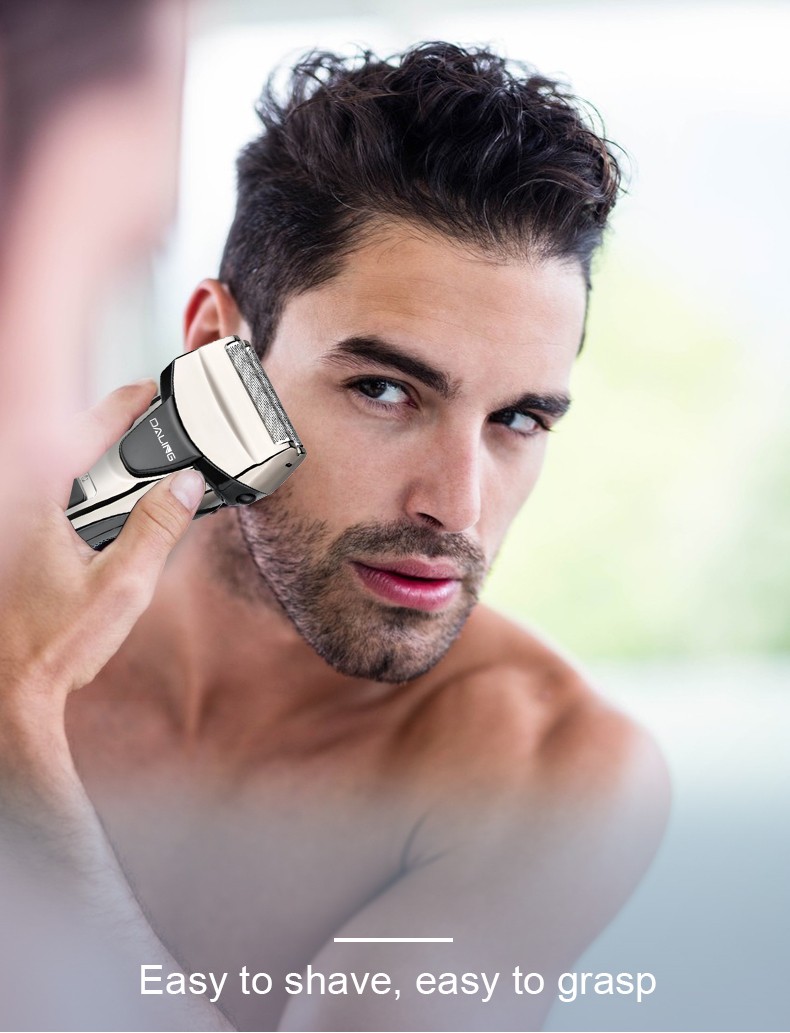 DALING-9011 men's razor, electric rechargeable, genuine, reciprocating beard blade, washable, wholesale for export detail image 3