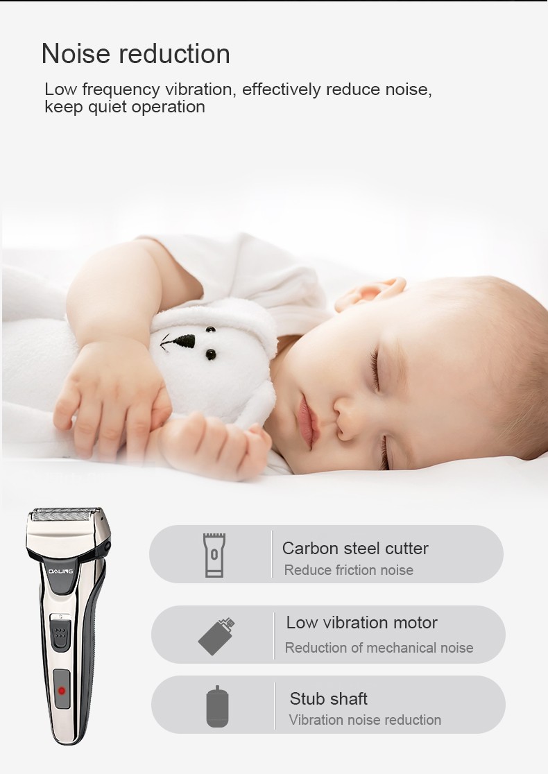 DALING-9011 men's razor, electric rechargeable, genuine, reciprocating beard blade, washable, wholesale for export detail image 7