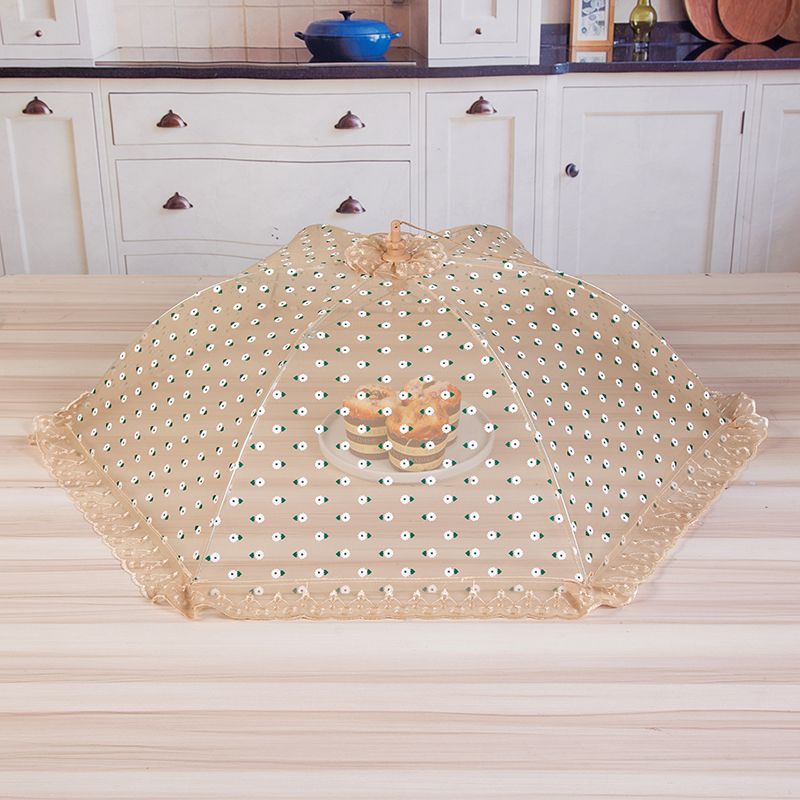 【 Factory direct 】 Dish cover Round lace lace dish cover Household folding dust and insect proof food cover Table cover 115 thumbnail