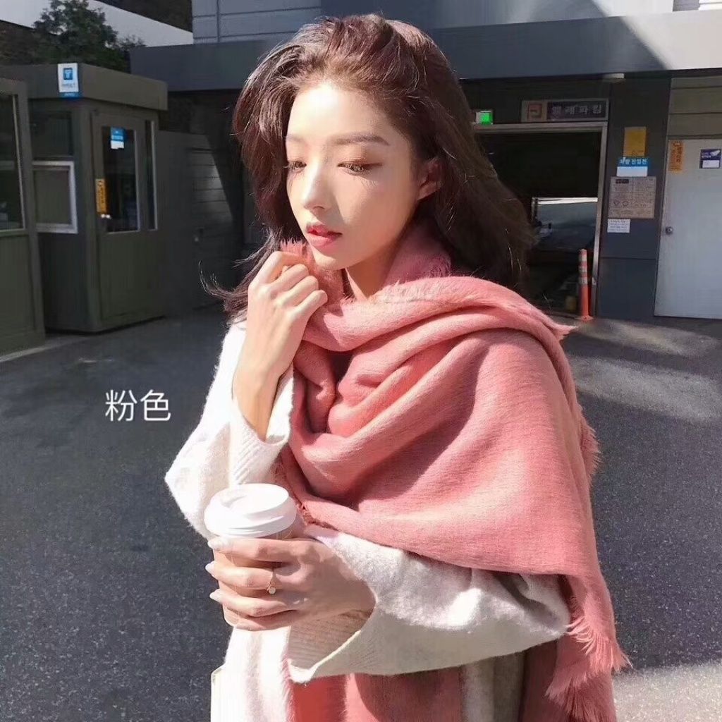 Janice reborde de influencers repulsión estilo coreano bufanda mujer invierno versátil estola doble uso estudiante casual otoño invierno largo cuello