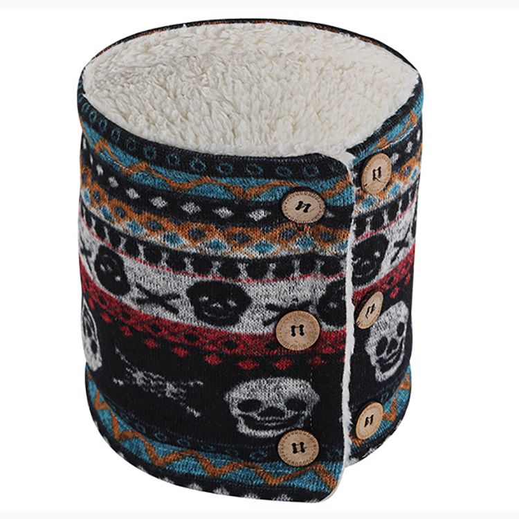 Jenie silk reborde adulto engrosado con fleece caliente moda cuello bufanda gorro top set amazon cross border cuello al por mayor