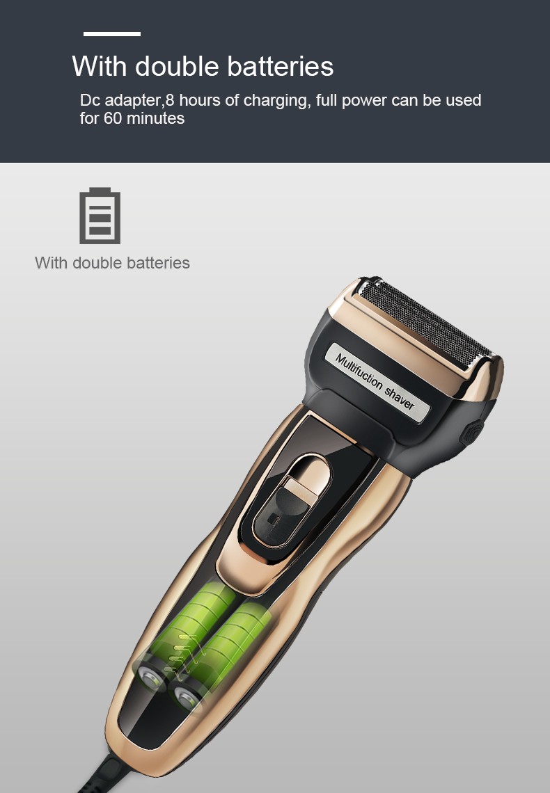 DALING-9007 Three-in-one Shaver, Reciprocating Multi-functional electric Hairdresser, Nose hair Razor, rechargeable razor, Cross-border wholesale detail image 5