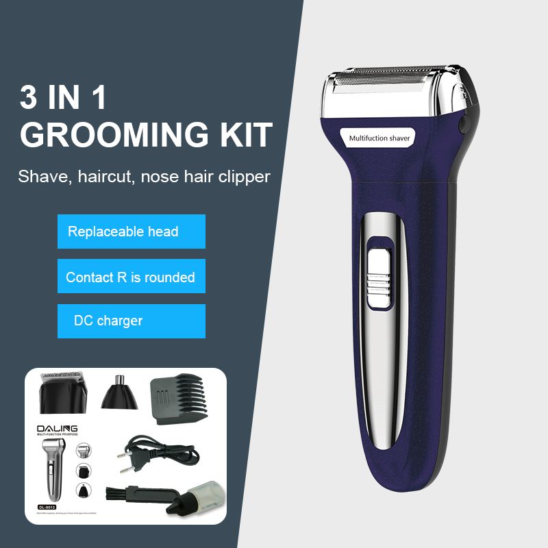 DALING-9013 Reciprocating electric rechargeable Razor, three-in-one multi-functional Hairdresser and nose hair remover for export wholesale