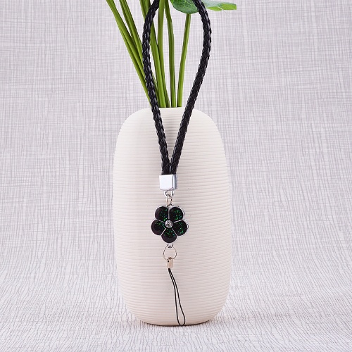 Mobile phone wrist short lanyard four-leaf woven hand string series 1
