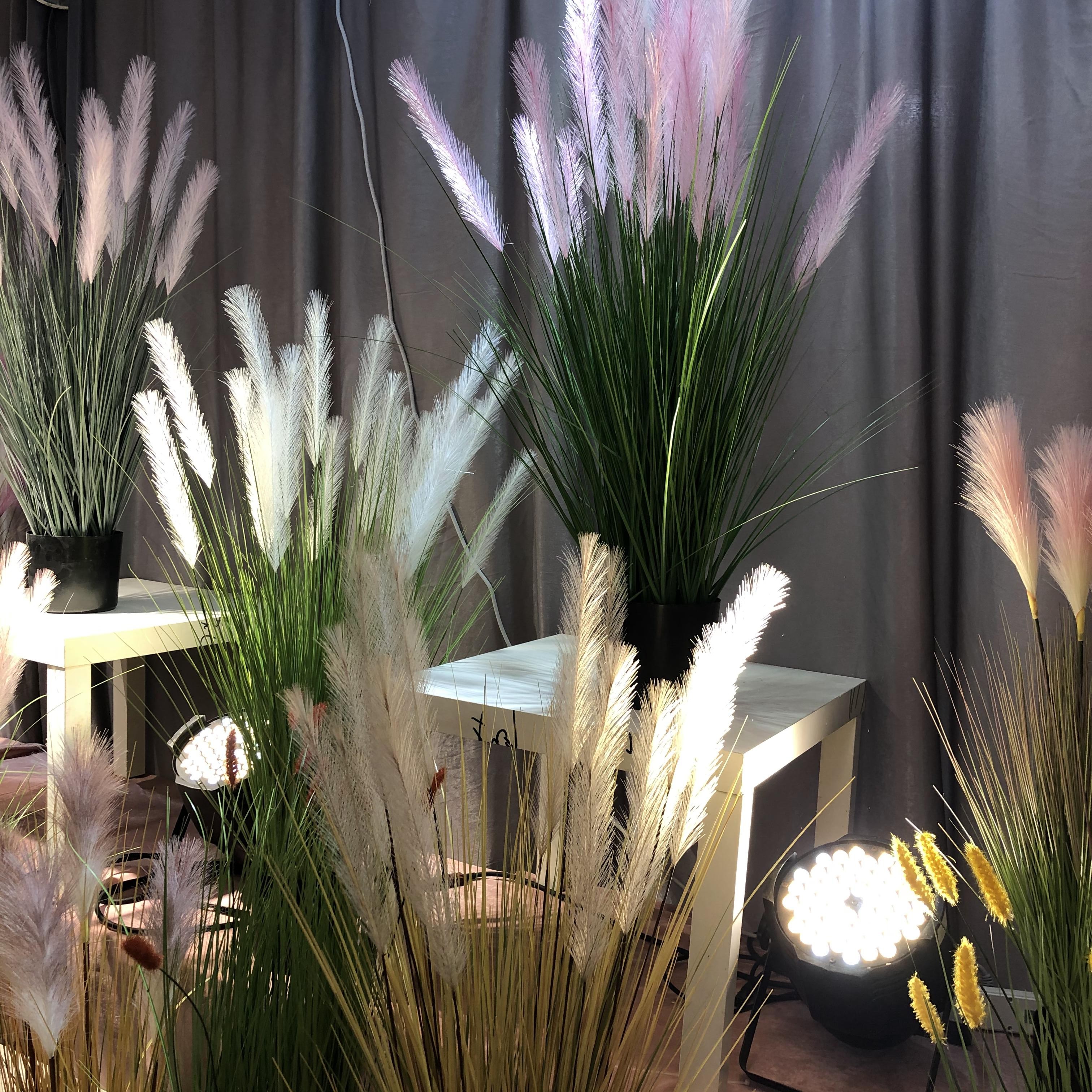 Artificial reeds, dog tails, onion grass, artificial flowers, large plant bonsai, Nordic decorative potted plants, indoor floor-standing green plants pic 3