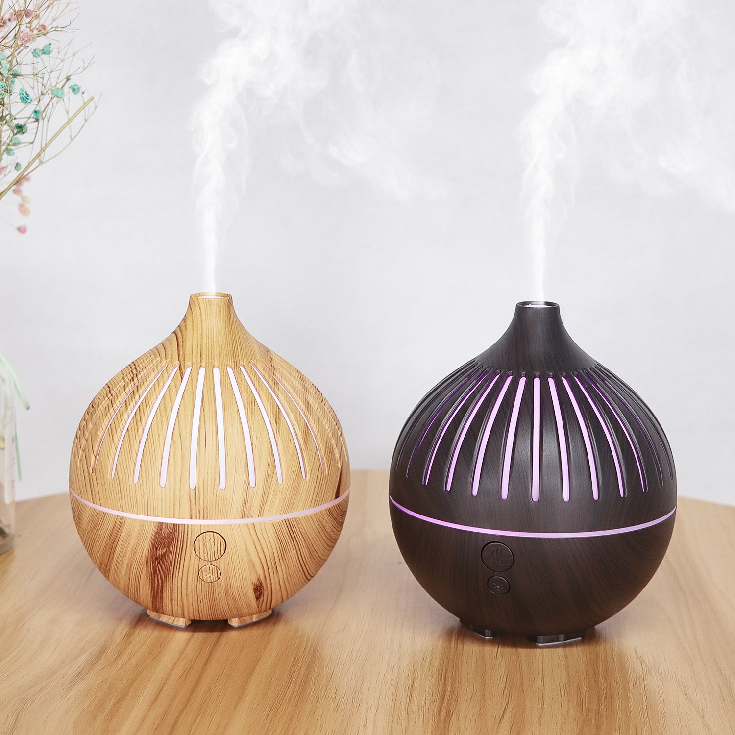 KP-5301 Wood Grain Color Light USB Humidifier Aroma Diffuser