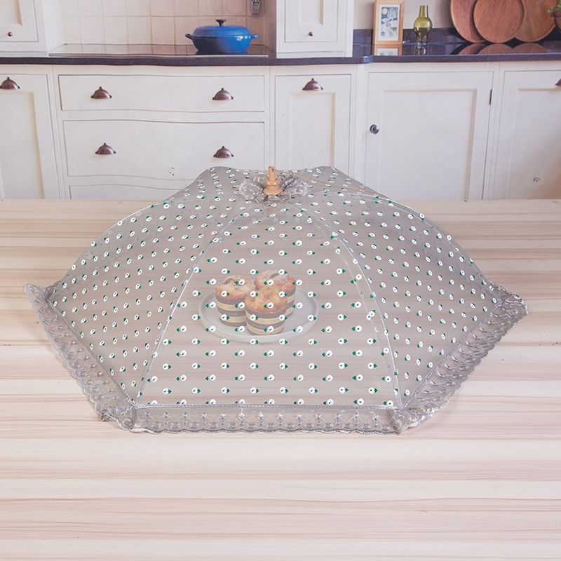 【 Factory direct 】 Vegetable cover Round lace lace vegetable cover Household folding dust and insect proof food cover Table cover 116 thumbnail