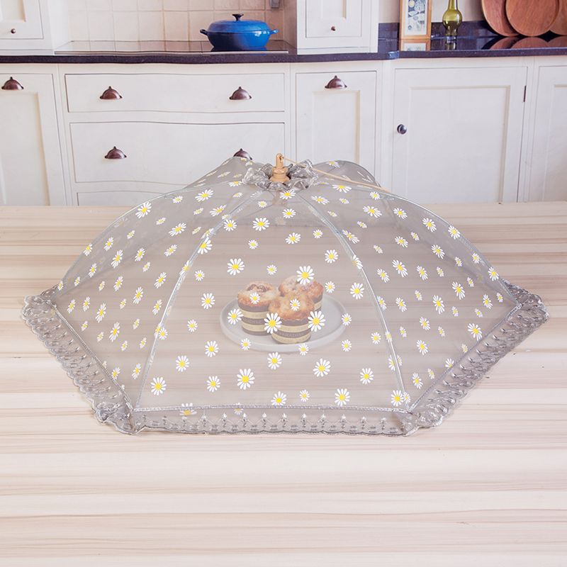 【 Factory direct 】 Vegetable cover Round lace lace vegetable cover household folding dust and insect proof food cover table cover 1425 thumbnail