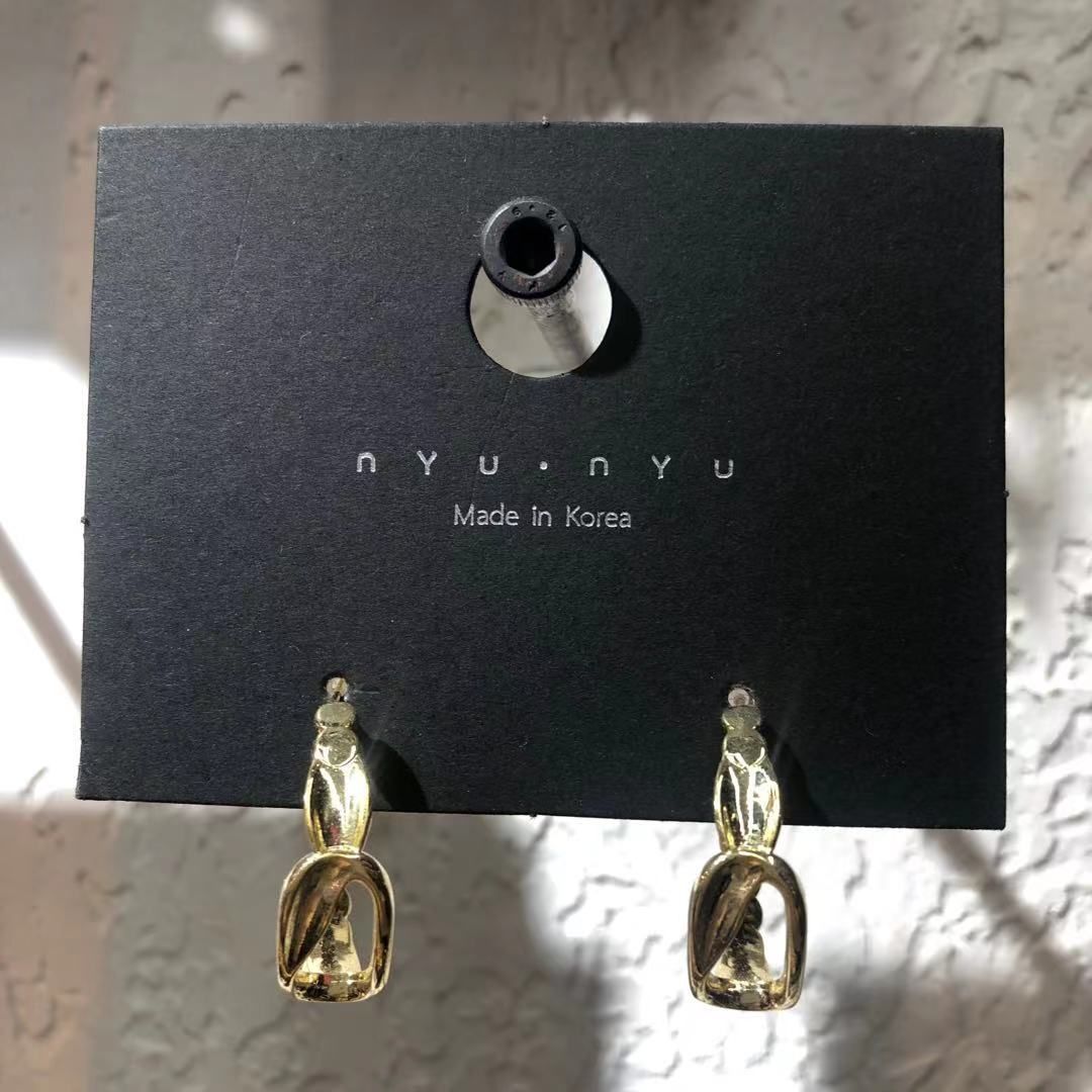 s91332#凹凸锆石不规则配件铜耳钉韩式系列铜百顺222