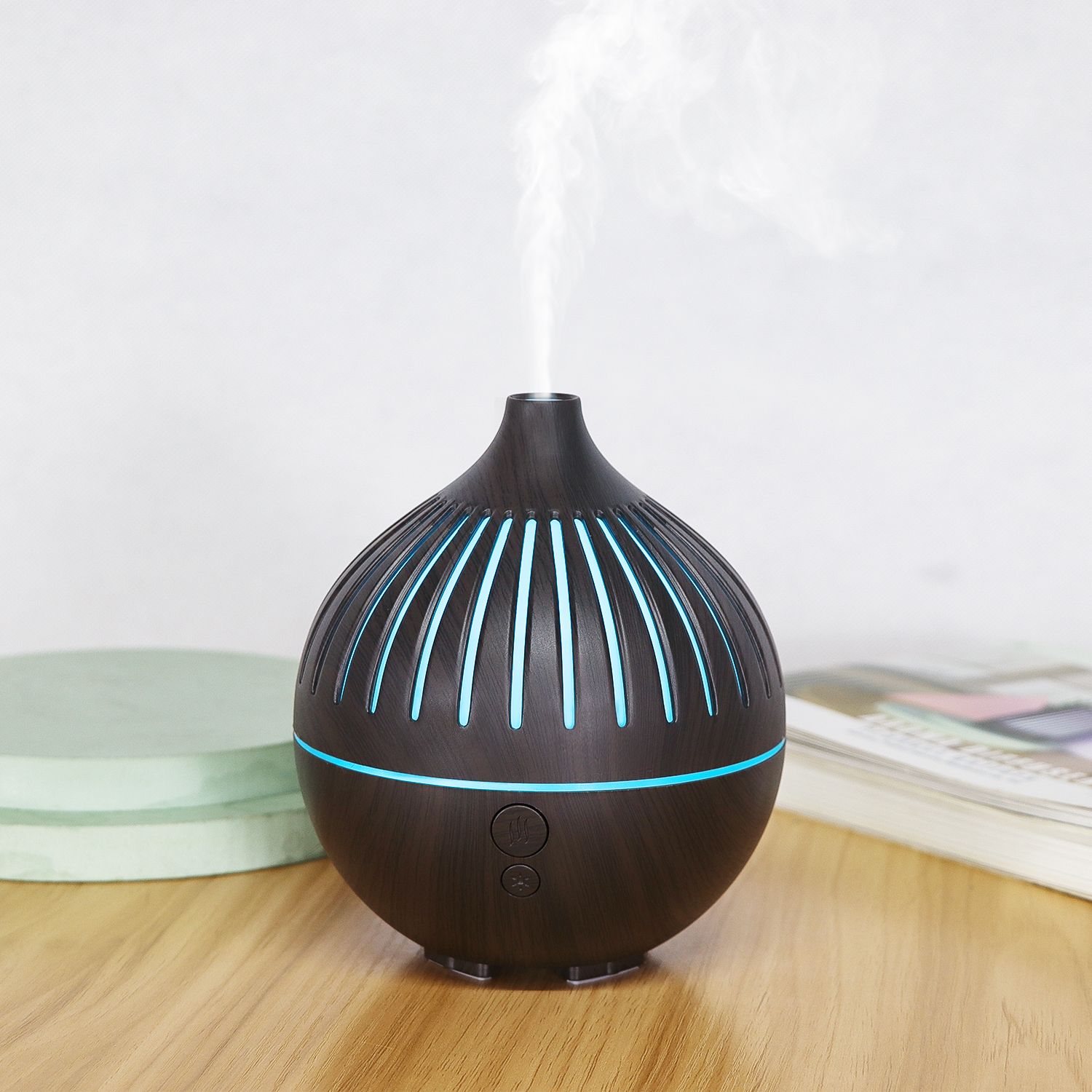KP-5301 madera grano color luz USB humidificador aroma difusor Item Picture