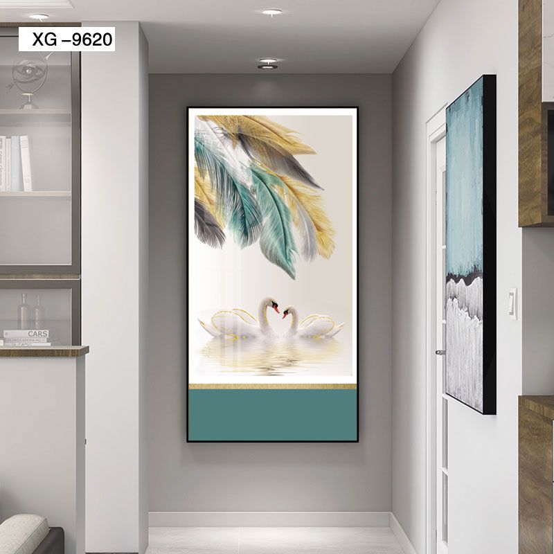 Star Diamond Gilt Entry Porch Decorative Painting Vertical Version Corridor At The End Of The Corridor Mural Northern Europe Living Room Modern Simple Fantasy Hanging Painting Specification drawing