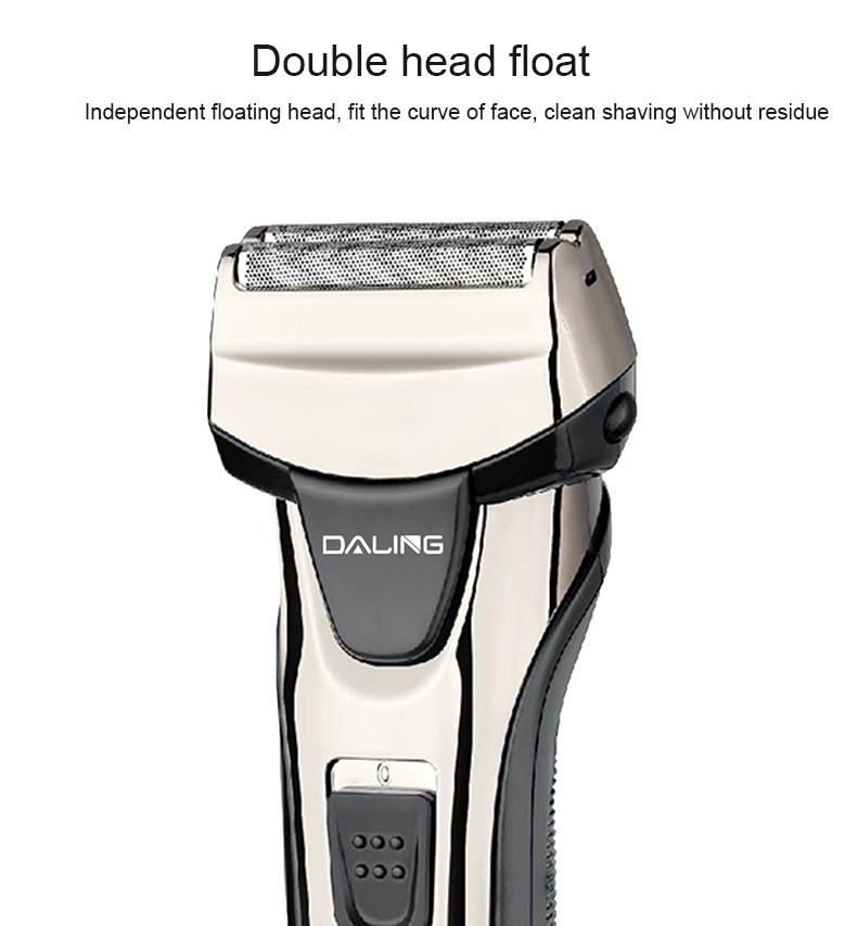 DALING-9011 men's razor, electric rechargeable, genuine, reciprocating beard blade, washable, wholesale for export detail image 4