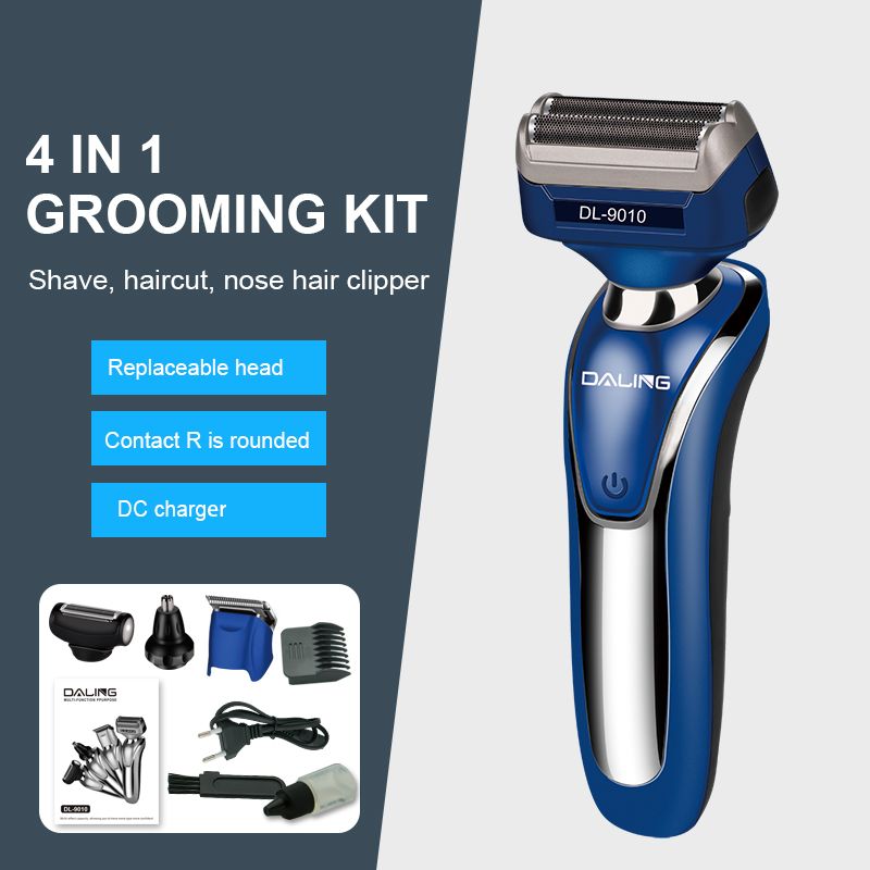 DALING-9010 Reciprocating electric rechargeable Razor, three-in-one multi-functional Hairdresser and nose hair remover for export wholesale