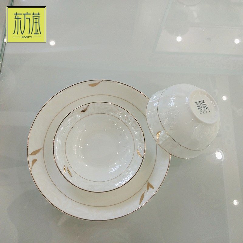 Ceramic tableware includes gift bowl sets, bowl sets, plate and dish sets, dowry bowls, home light luxury tableware sets, plate and bowl sets detail image 3