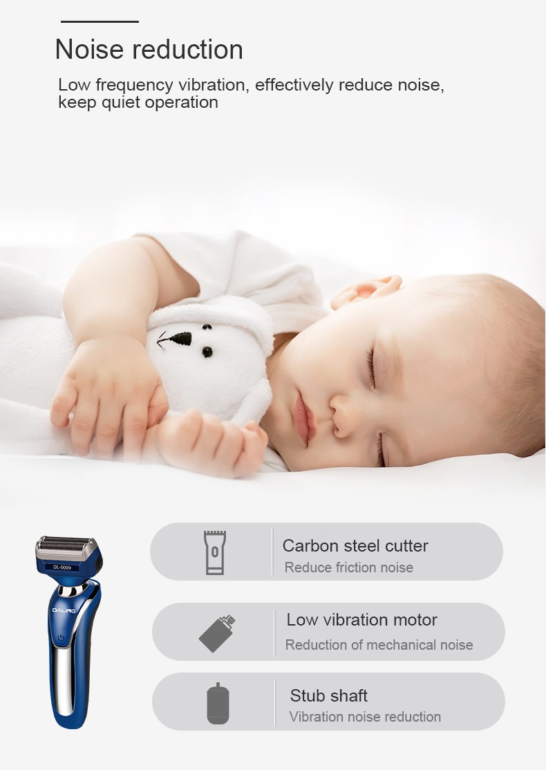 DALING-9009 Reciprocating electric rechargeable razor, three-in-one multi-functional hairdresser and nose hair remover for export wholesale detail image 9