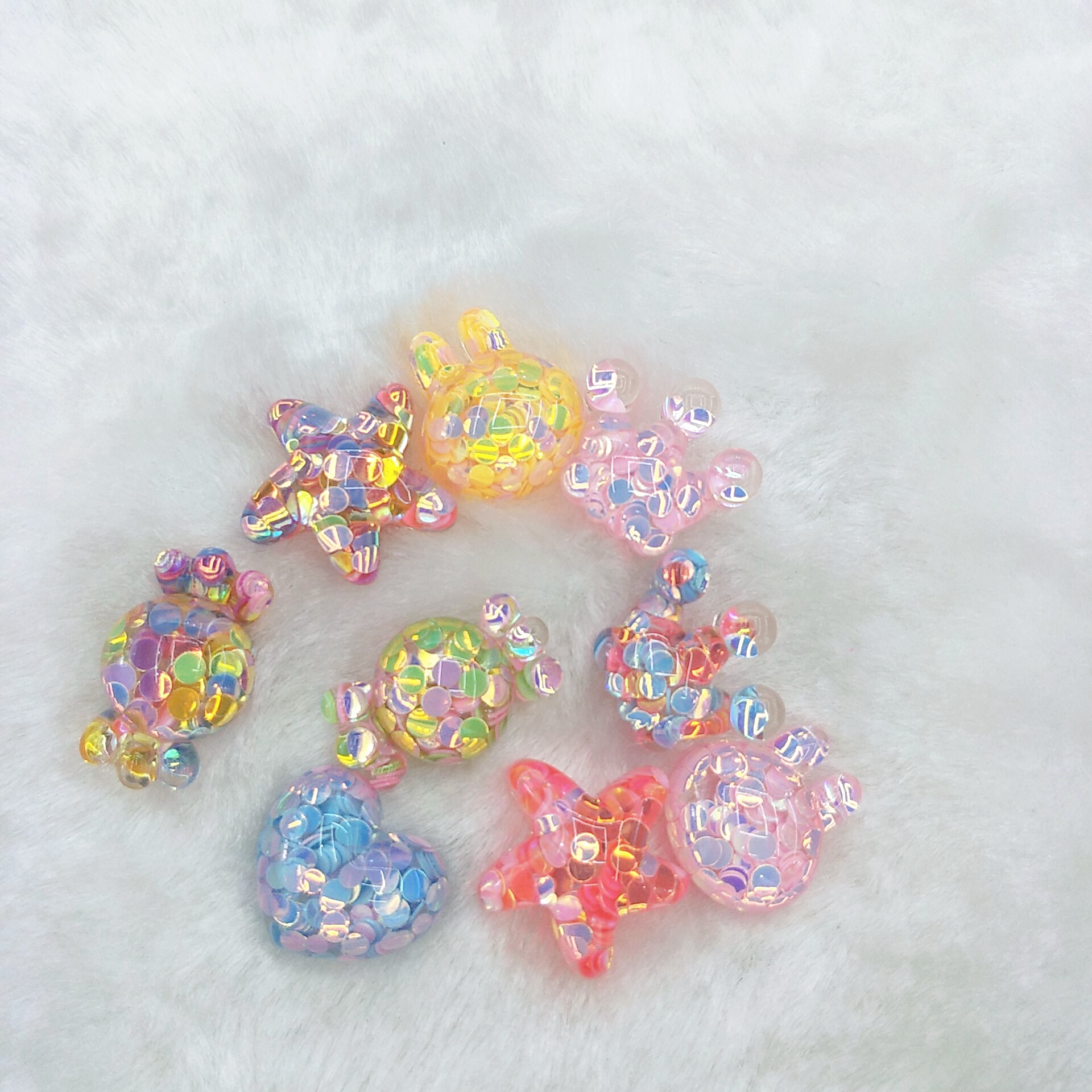 Butterfly Bud epoxy resin AB glue jewelry accessories are suitable for rubber bands, hairpins, phone cases, nail art, crocs, headbands, bracelets and other jewelry accessories