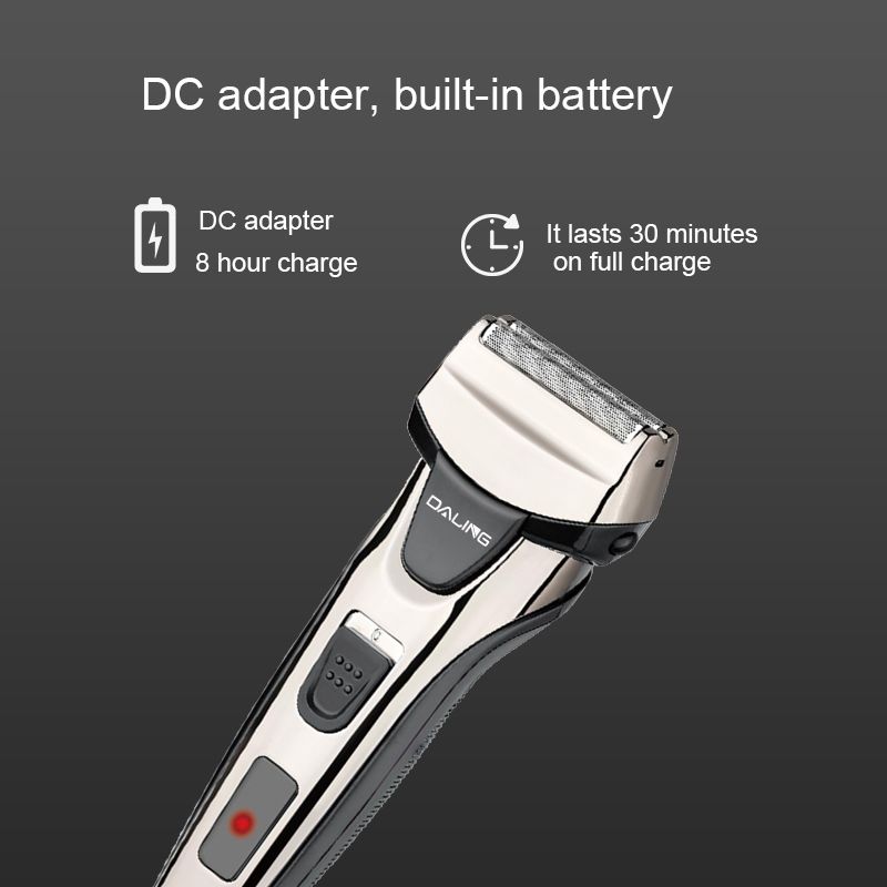 DALING-9011 men's razor, electric rechargeable, genuine, reciprocating beard blade, washable, wholesale for export details Picture