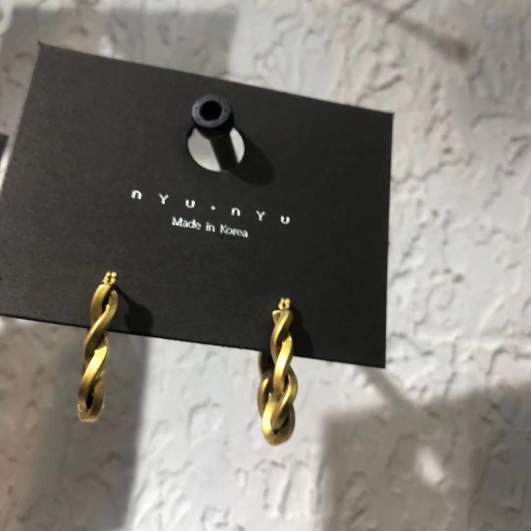  素觉2021年新款小众设计纯银简约冷淡风耳坠女潮气质耳环耳钉耳饰百顺222