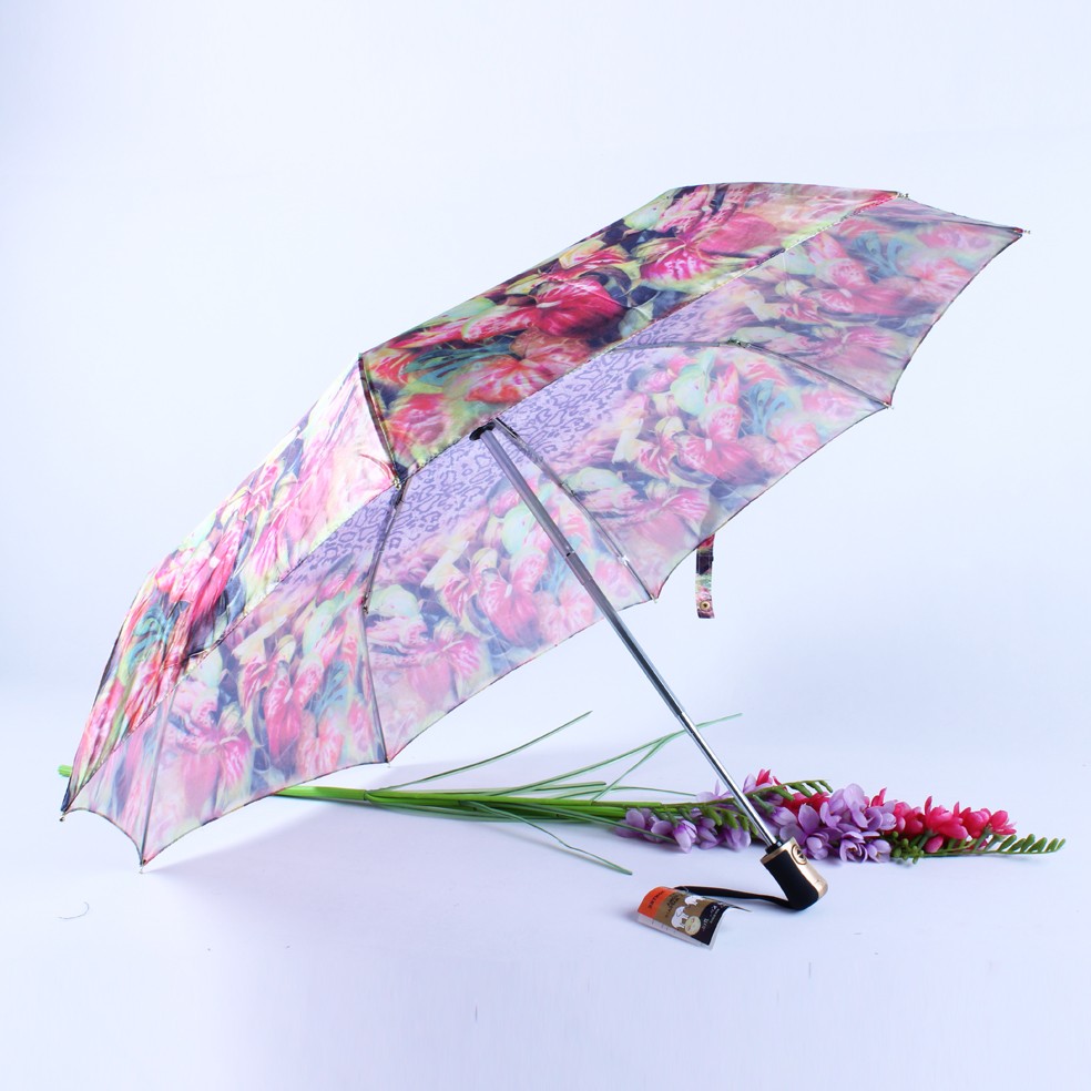 Colorant three-fold fully automatic super windproof digital printing AUTO folding umbrella detail image 8