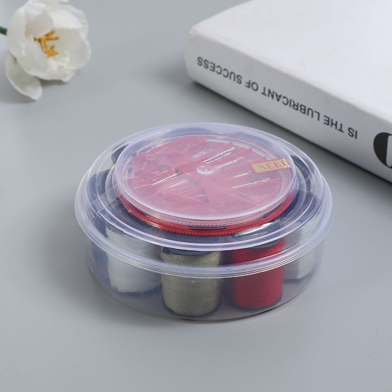Factory direct sales of round nine-branch sewing boxes wholesale two-yuan store supply