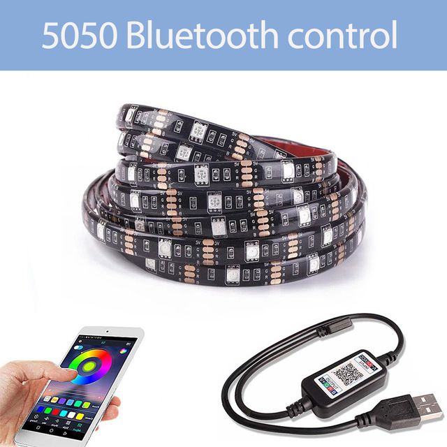 أضواء 5VRGB مع USB مع شريط بلوتوث 7 ألوان details Picture