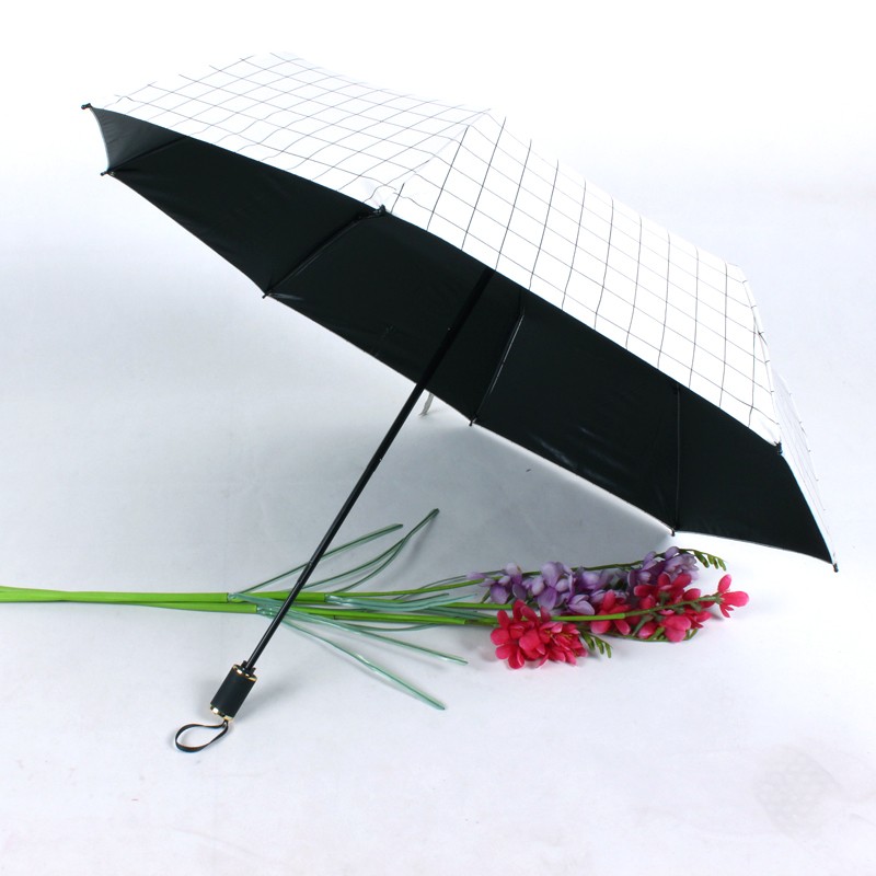 三折格子休闲商务伞详情图6