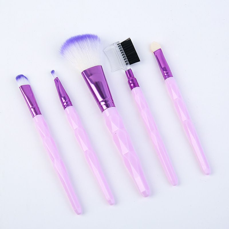 Beginner's 5-diamond makeup brush set, complete makeup tools, eyeshadow, Internet celebrity set, eyebrow brush, blush, powder brush details Picture