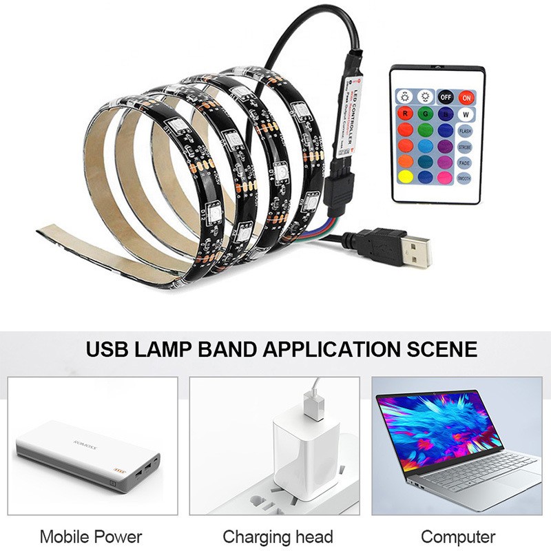أضواء 5VRGB مع USB مع شريط بلوتوث 7 ألوان detail image 3