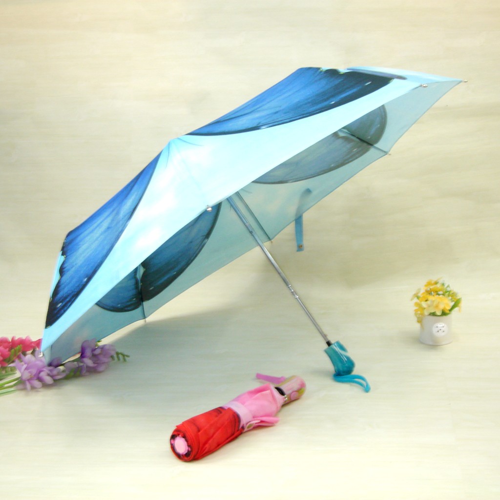 European and American creative digital printed butterfly umbrella, all-weather automatic umbrella, original export order detail image 5