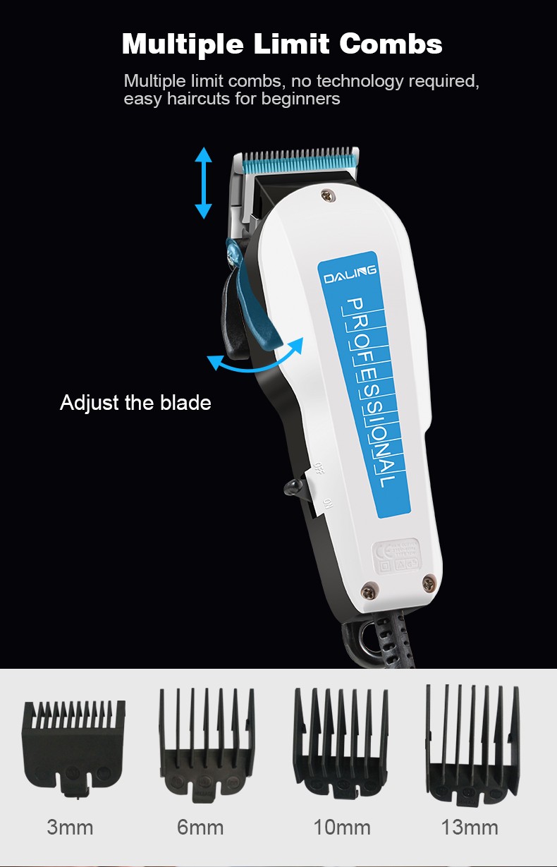 DALING-1121 Hair Salon High-power hair clippers, wired power clippers, shaving blades, plug-in wire-powered shaving clippers, wholesale for export detail image 6