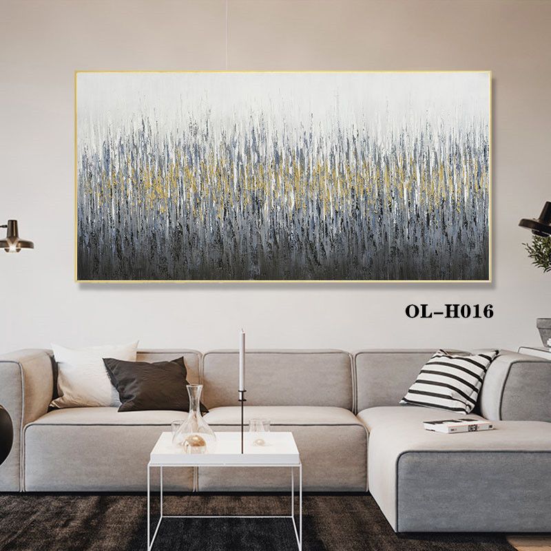 Modern Jet Painting Living Room Decorative Painting Horizontal Version Atmospheric Simple Sofa Background Wall Hanging Painting Bedroom Superimposed Creative Mural Hotel Item Picture