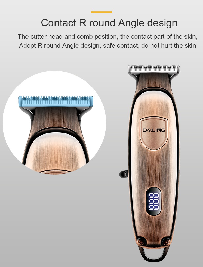 DALING-1212 hair clippers, professional adult and children's electric hair clippers, baby hair clippers, hair clippers, tools, washable blade heads, LED display, wholesale for export detail image 6