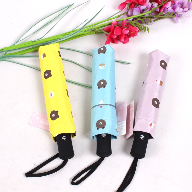 Cartoon bear 30% off fully automatic sunshade UV umbrella detail image 5