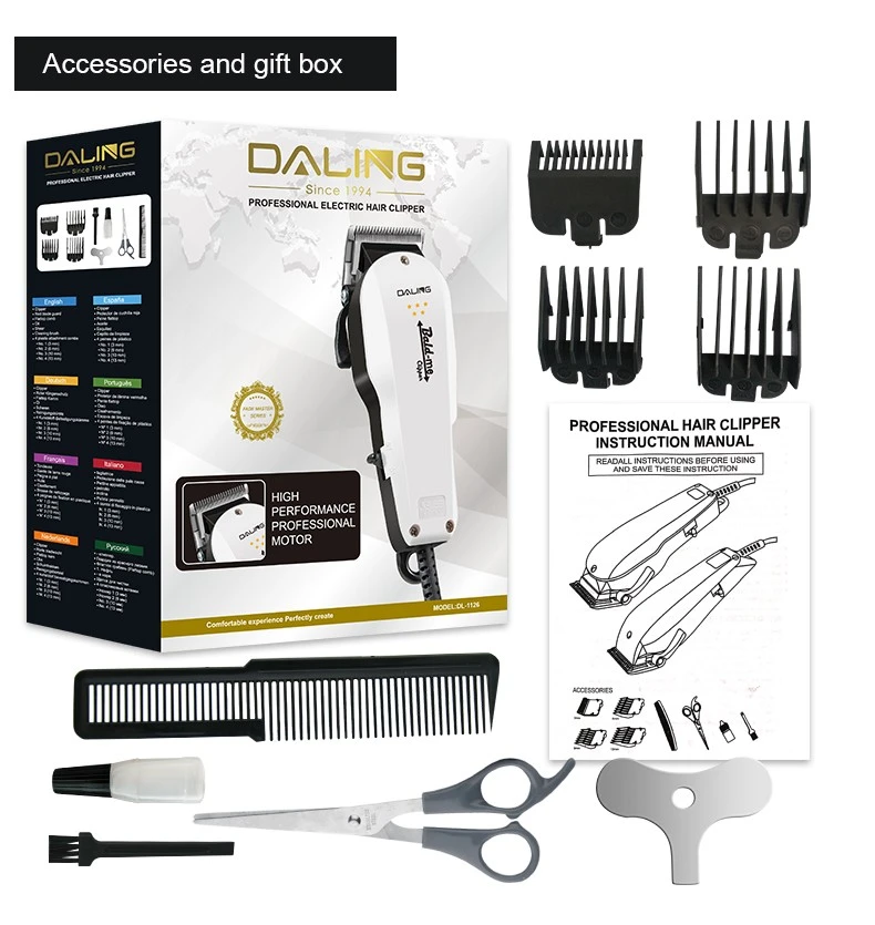 DALING-1126 Hair Salon High-power hair clippers, wired power clippers, adult hair razors, plug-in wire-powered shaving clippers, cross-border wholesale detail image 11